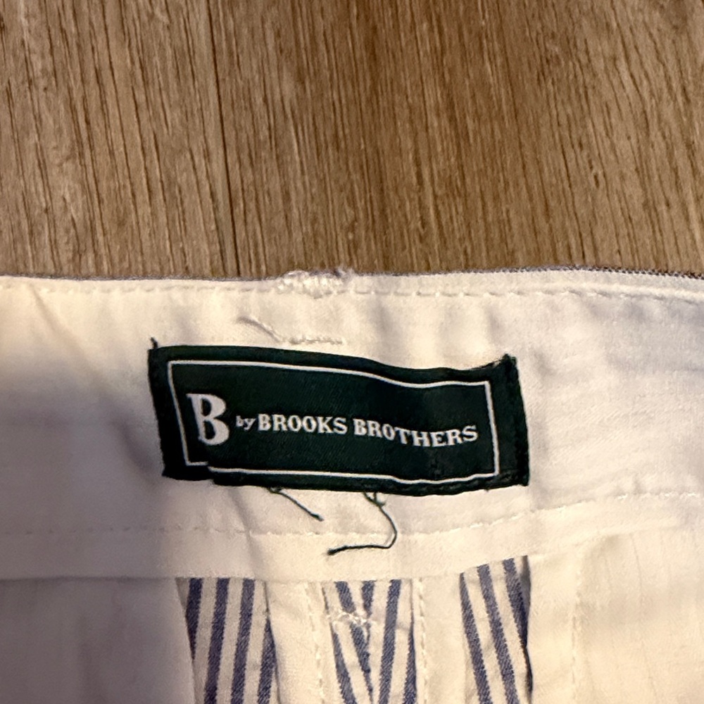 B by Brooks Brothers Blue & White Striped Shorts - Picture 2 of 5